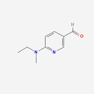 molecular formula C9H12N2O B580770 6-(Ethyl(methyl)amino)nicotinaldehyde CAS No. 1216170-74-9