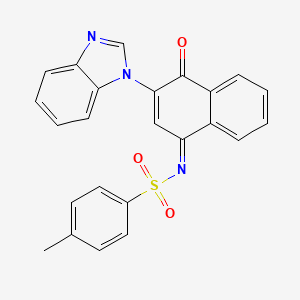 molecular formula C24H17N3O3S B5807730 N-[3-(1H-benzimidazol-1-yl)-4-oxo-1(4H)-naphthalenylidene]-4-methylbenzenesulfonamide 