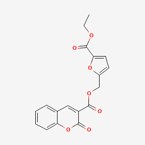 molecular formula C18H14O7 B5807741 [5-(ethoxycarbonyl)-2-furyl]methyl 2-oxo-2H-chromene-3-carboxylate 
