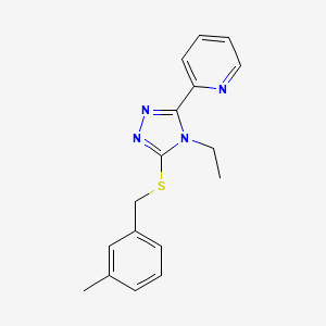 molecular formula C17H18N4S B5807747 2-{4-ethyl-5-[(3-methylbenzyl)thio]-4H-1,2,4-triazol-3-yl}pyridine CAS No. 618415-59-1