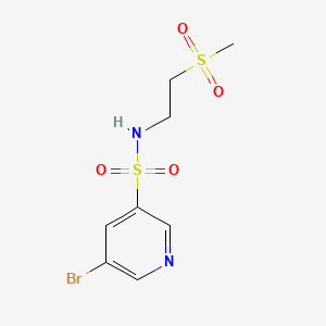molecular formula C8H11BrN2O4S2 B580775 5-Bromo-n-(2-(methylsulfonyl)ethyl)pyridine-3-sulfonamide CAS No. 1305207-23-1