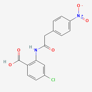molecular formula C15H11ClN2O5 B5807755 4-chloro-2-{[(4-nitrophenyl)acetyl]amino}benzoic acid 