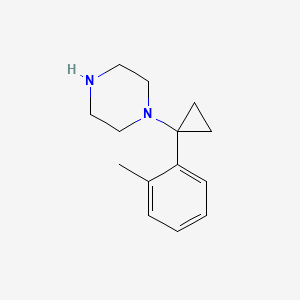 molecular formula C14H20N2 B580776 1-(1-o-Tolylcyclopropyl)piperazine CAS No. 1245645-14-0