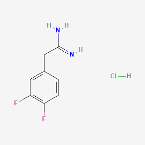 molecular formula C8H9ClF2N2 B580777 2-(3,4-Difluorophenyl)acetimidamide hydrochloride CAS No. 1263285-11-5