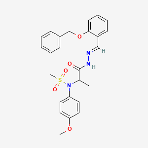 molecular formula C25H27N3O5S B5807787 N-(2-{2-[2-(benzyloxy)benzylidene]hydrazino}-1-methyl-2-oxoethyl)-N-(4-methoxyphenyl)methanesulfonamide 