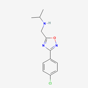 N-{[3-(4-chlorophenyl)-1,2,4-oxadiazol-5-yl]methyl}-2-propanamine