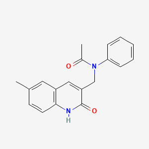 molecular formula C19H18N2O2 B5807811 N-[(2-hydroxy-6-methyl-3-quinolinyl)methyl]-N-phenylacetamide 