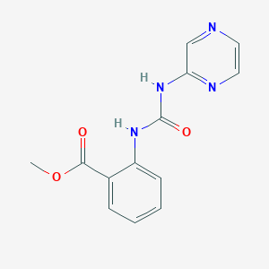 molecular formula C13H12N4O3 B5807821 methyl 2-{[(2-pyrazinylamino)carbonyl]amino}benzoate 
