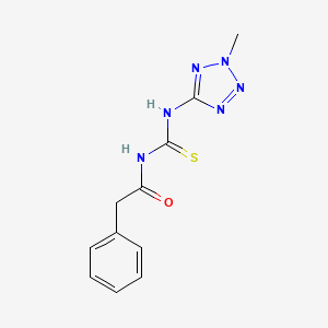 molecular formula C11H12N6OS B5807825 N-{[(2-methyl-2H-tetrazol-5-yl)amino]carbonothioyl}-2-phenylacetamide 