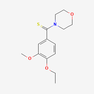 molecular formula C14H19NO3S B5807852 4-[(4-ethoxy-3-methoxyphenyl)carbonothioyl]morpholine 