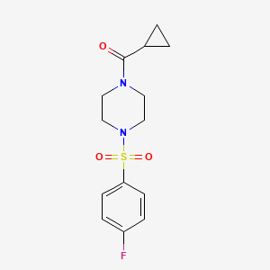molecular formula C14H17FN2O3S B5807855 1-(cyclopropylcarbonyl)-4-[(4-fluorophenyl)sulfonyl]piperazine 