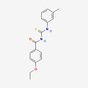 molecular formula C17H18N2O2S B5807879 4-ethoxy-N-{[(3-methylphenyl)amino]carbonothioyl}benzamide 