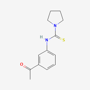 molecular formula C13H16N2OS B5807886 N-(3-acetylphenyl)-1-pyrrolidinecarbothioamide 