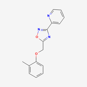 molecular formula C15H13N3O2 B5807899 2-{5-[(2-methylphenoxy)methyl]-1,2,4-oxadiazol-3-yl}pyridine 