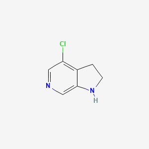molecular formula C7H7ClN2 B580790 4-Chloro-2,3-dihydro-1H-pyrrolo[2,3-c]pyridine CAS No. 1368177-39-2