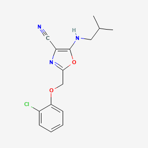 2-[(2-chlorophenoxy)methyl]-5-(isobutylamino)-1,3-oxazole-4-carbonitrile