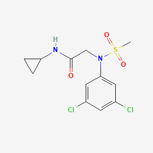 molecular formula C12H14Cl2N2O3S B5807904 N~1~-cyclopropyl-N~2~-(3,5-dichlorophenyl)-N~2~-(methylsulfonyl)glycinamide 