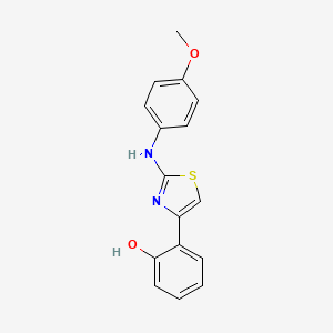 molecular formula C16H14N2O2S B5807914 2-{2-[(4-methoxyphenyl)amino]-1,3-thiazol-4-yl}phenol 