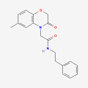 molecular formula C19H20N2O3 B5807916 2-(6-methyl-3-oxo-2,3-dihydro-4H-1,4-benzoxazin-4-yl)-N-(2-phenylethyl)acetamide 