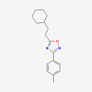 molecular formula C17H22N2O B5807920 5-(2-cyclohexylethyl)-3-(4-methylphenyl)-1,2,4-oxadiazole 
