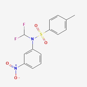 molecular formula C14H12F2N2O4S B5807927 N-(difluoromethyl)-4-methyl-N-(3-nitrophenyl)benzenesulfonamide 