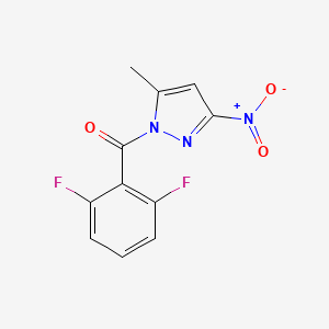 molecular formula C11H7F2N3O3 B5807940 1-(2,6-difluorobenzoyl)-5-methyl-3-nitro-1H-pyrazole 