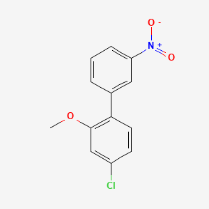 molecular formula C13H10ClNO3 B580795 4-氯-2-甲氧基-1-(3-硝基苯基)苯 CAS No. 1355246-85-3