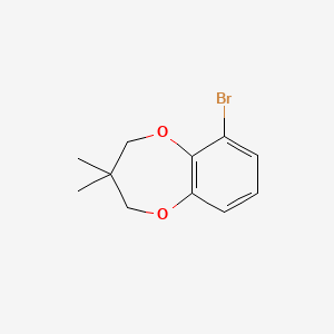 molecular formula C11H13BrO2 B580797 6-溴-3,3-二甲基-2,4-二氢-1,5-苯并二噁戊英 CAS No. 1345471-22-8