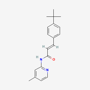 molecular formula C19H22N2O B5807977 3-(4-tert-butylphenyl)-N-(4-methyl-2-pyridinyl)acrylamide 