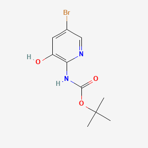 molecular formula C10H13BrN2O3 B580798 叔丁基 5-溴-3-羟基吡啶-2-基氨基甲酸酯 CAS No. 1207175-73-2