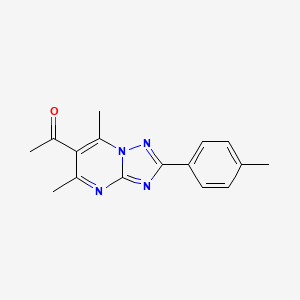 molecular formula C16H16N4O B5808028 1-[5,7-dimethyl-2-(4-methylphenyl)[1,2,4]triazolo[1,5-a]pyrimidin-6-yl]ethanone 