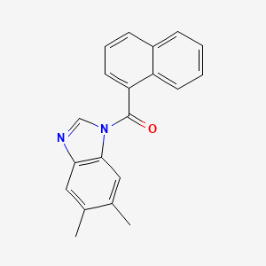 molecular formula C20H16N2O B5808054 5,6-dimethyl-1-(1-naphthoyl)-1H-benzimidazole 