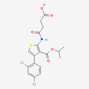 molecular formula C18H17Cl2NO5S B5808065 4-{[4-(2,4-dichlorophenyl)-3-(isopropoxycarbonyl)-2-thienyl]amino}-4-oxobutanoic acid 