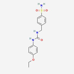 molecular formula C16H19N3O4S B5808069 4-[({[(4-ethoxyphenyl)amino]carbonyl}amino)methyl]benzenesulfonamide 
