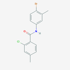 molecular formula C15H13BrClNO B5808074 N-(4-bromo-3-methylphenyl)-2-chloro-4-methylbenzamide 