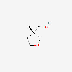 molecular formula C6H12O2 B580808 [(3R)-3-Methyloxolan-3-yl]methanol CAS No. 1268492-90-5