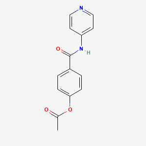molecular formula C14H12N2O3 B5808081 4-[(4-pyridinylamino)carbonyl]phenyl acetate 