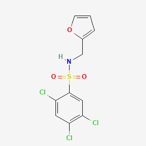 molecular formula C11H8Cl3NO3S B5808086 2,4,5-trichloro-N-(2-furylmethyl)benzenesulfonamide 