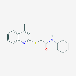 molecular formula C18H22N2OS B5808091 N-cyclohexyl-2-[(4-methyl-2-quinolinyl)thio]acetamide 