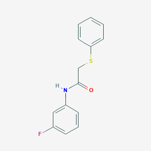 molecular formula C14H12FNOS B5808107 N-(3-fluorophenyl)-2-(phenylthio)acetamide 