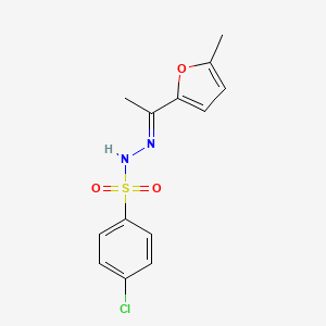 molecular formula C13H13ClN2O3S B5808147 4-chloro-N'-[1-(5-methyl-2-furyl)ethylidene]benzenesulfonohydrazide 