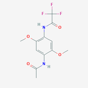 molecular formula C12H13F3N2O4 B5808154 N-[4-(acetylamino)-2,5-dimethoxyphenyl]-2,2,2-trifluoroacetamide 