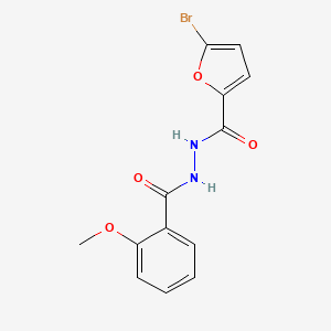 molecular formula C13H11BrN2O4 B5808159 5-bromo-N'-(2-methoxybenzoyl)-2-furohydrazide 