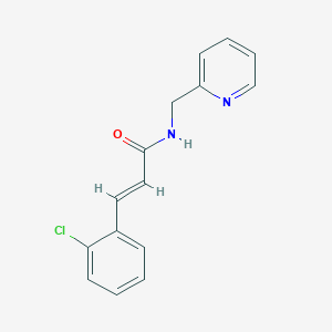 molecular formula C15H13ClN2O B5808165 3-(2-chlorophenyl)-N-(2-pyridinylmethyl)acrylamide 