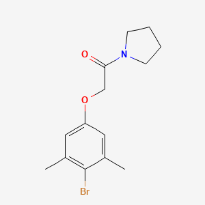 1-[(4-bromo-3,5-dimethylphenoxy)acetyl]pyrrolidine