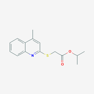 molecular formula C15H17NO2S B5808177 isopropyl [(4-methyl-2-quinolinyl)thio]acetate 