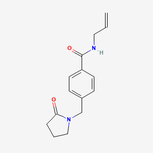 molecular formula C15H18N2O2 B5808219 N-allyl-4-[(2-oxo-1-pyrrolidinyl)methyl]benzamide 
