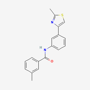 molecular formula C18H16N2OS B5808238 3-methyl-N-[3-(2-methyl-1,3-thiazol-4-yl)phenyl]benzamide 