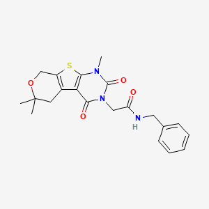 molecular formula C21H23N3O4S B5808242 N-benzyl-2-(1,6,6-trimethyl-2,4-dioxo-1,5,6,8-tetrahydro-2H-pyrano[4',3':4,5]thieno[2,3-d]pyrimidin-3(4H)-yl)acetamide 