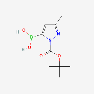 molecular formula C9H15BN2O4 B580825 （1-(叔丁氧羰基)-3-甲基-1H-吡唑-5-基)硼酸 CAS No. 1217501-27-3